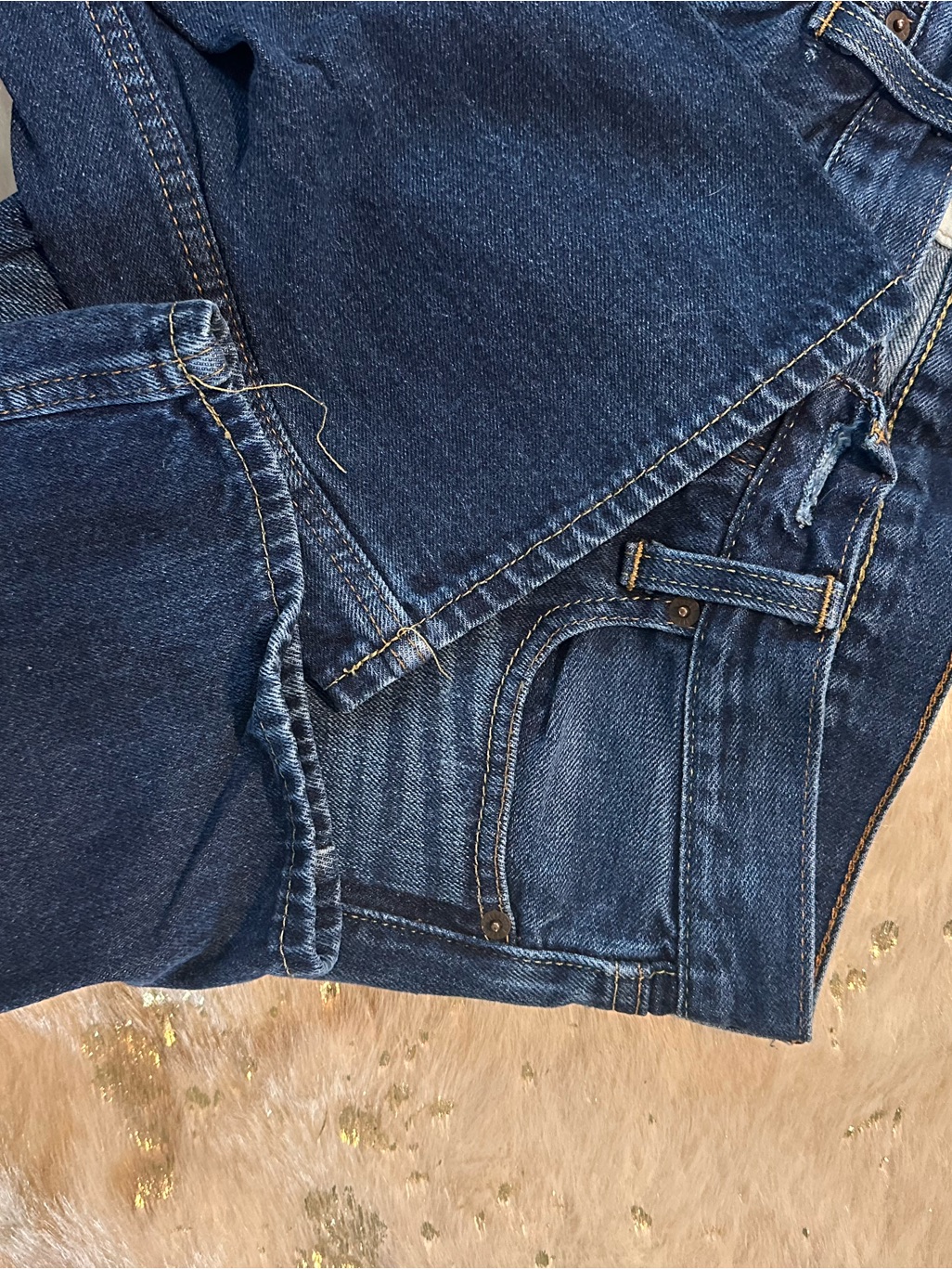 Hollister Boot Cut Button Fly Men's Dark Blue Denim Jeans